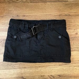 Garage mini belted cargo skirt